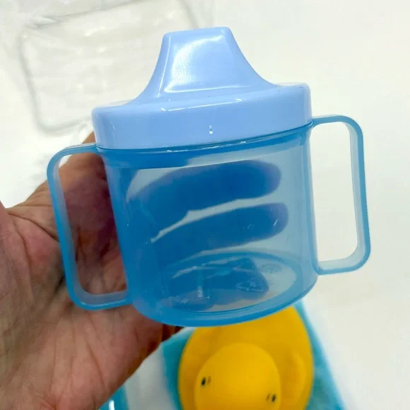 NEW Blue Baby Bath 6 Items Set with Duck, Bag included - Picture 4 of 6
